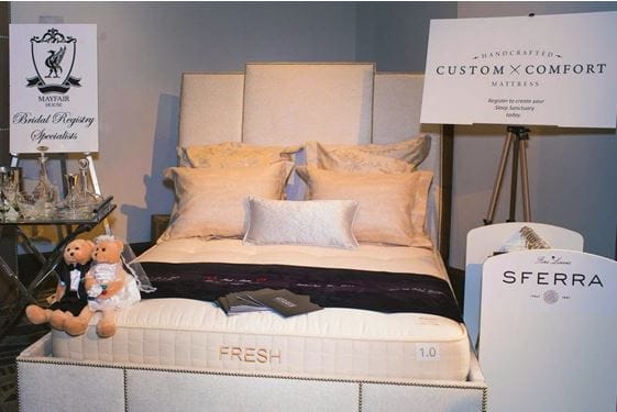West Hollywood Design District's Custom Comfort Mattress presentation at Luxe Hotels Wedding Event,