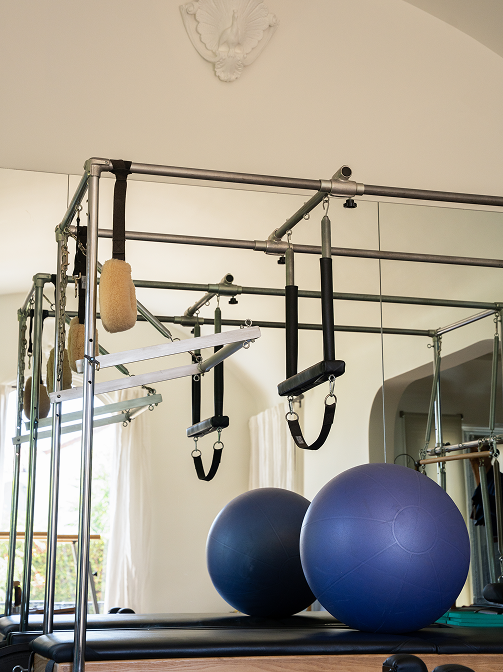 Empty Reformer Pilates machine equipment